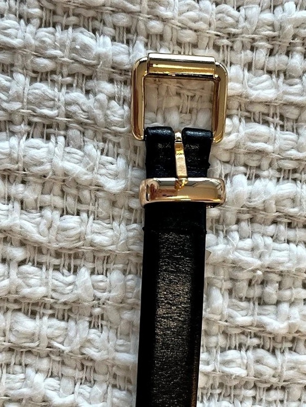 Ann Taylor Skinny Leather Belt Black